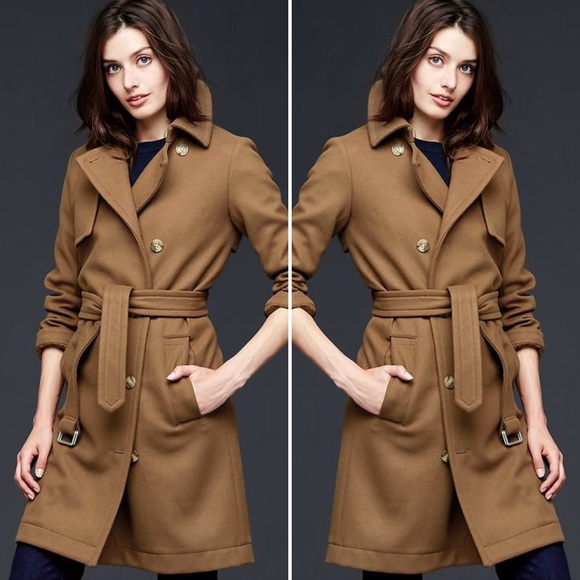 Banana Republic Jackets & Blazers - BANANA REPUBLIC camel wool trench coat